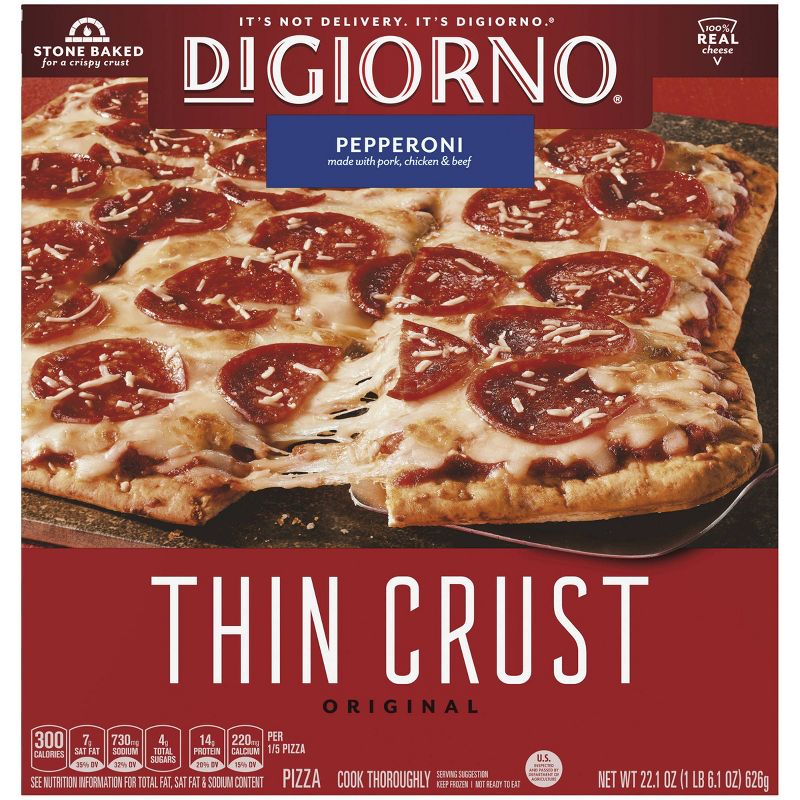 DiGiorno Pepperoni Frozen Pizza with Original Thin Crust  - 22.1oz