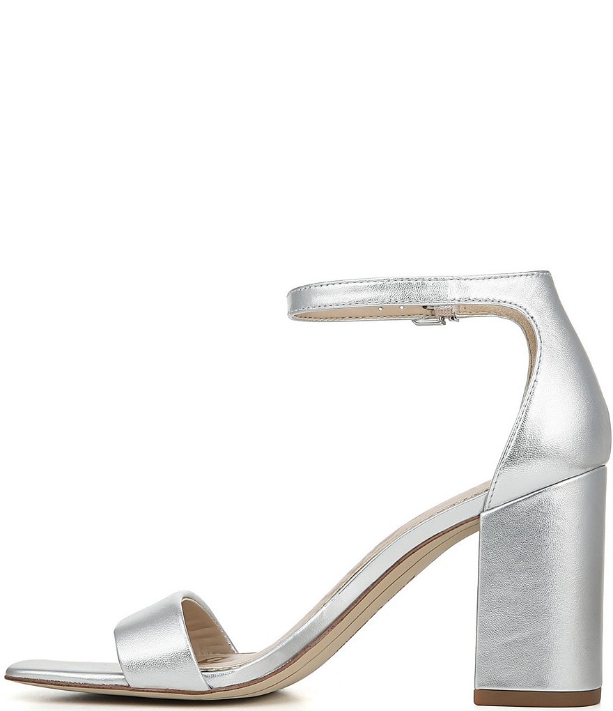 Sam Edelman Daniella Leather Block Heel Square Toe Dress Sandals