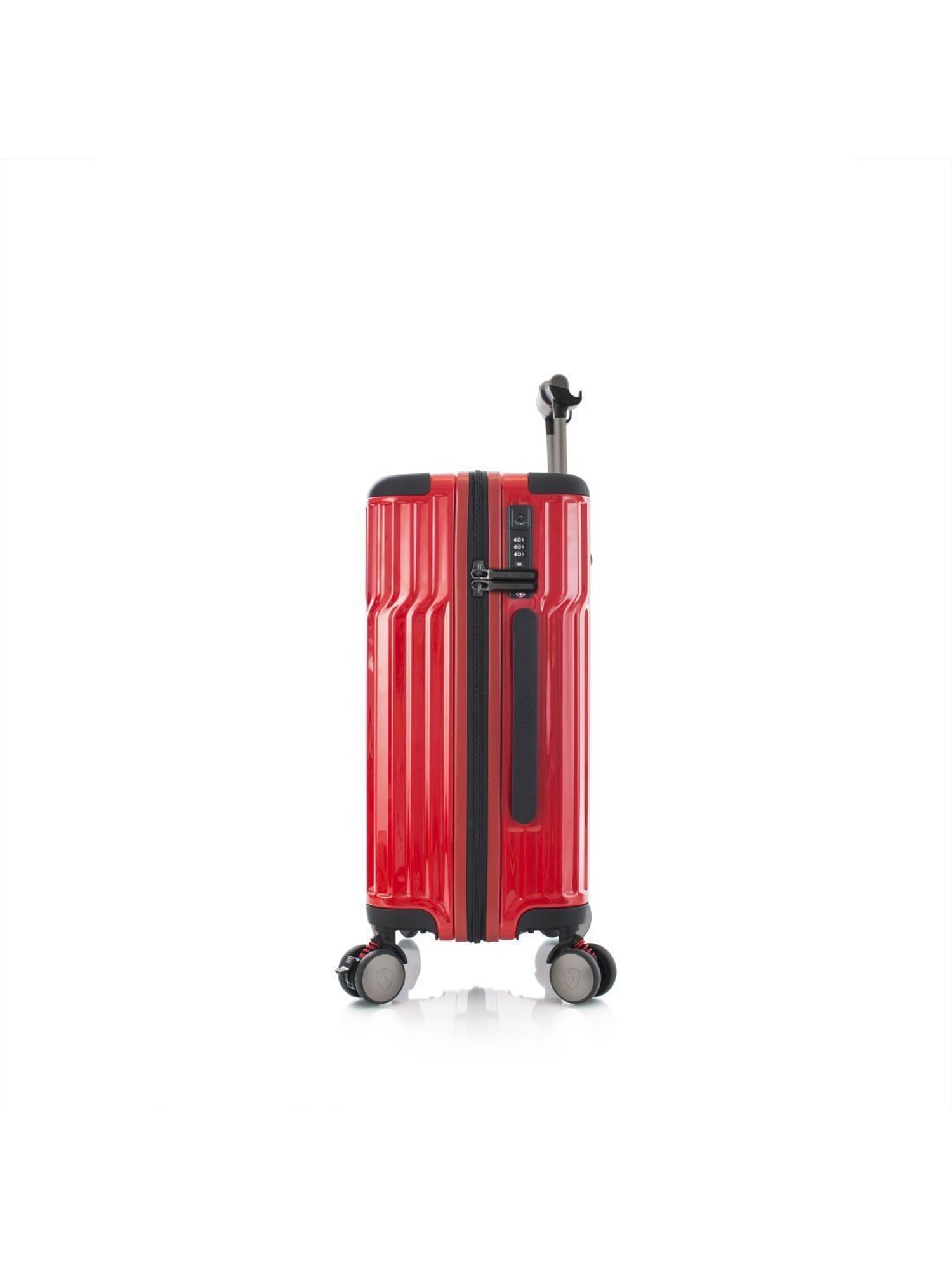 HEYS Tekno Red Textured Hard Cabin Trolley Bag -21 cm