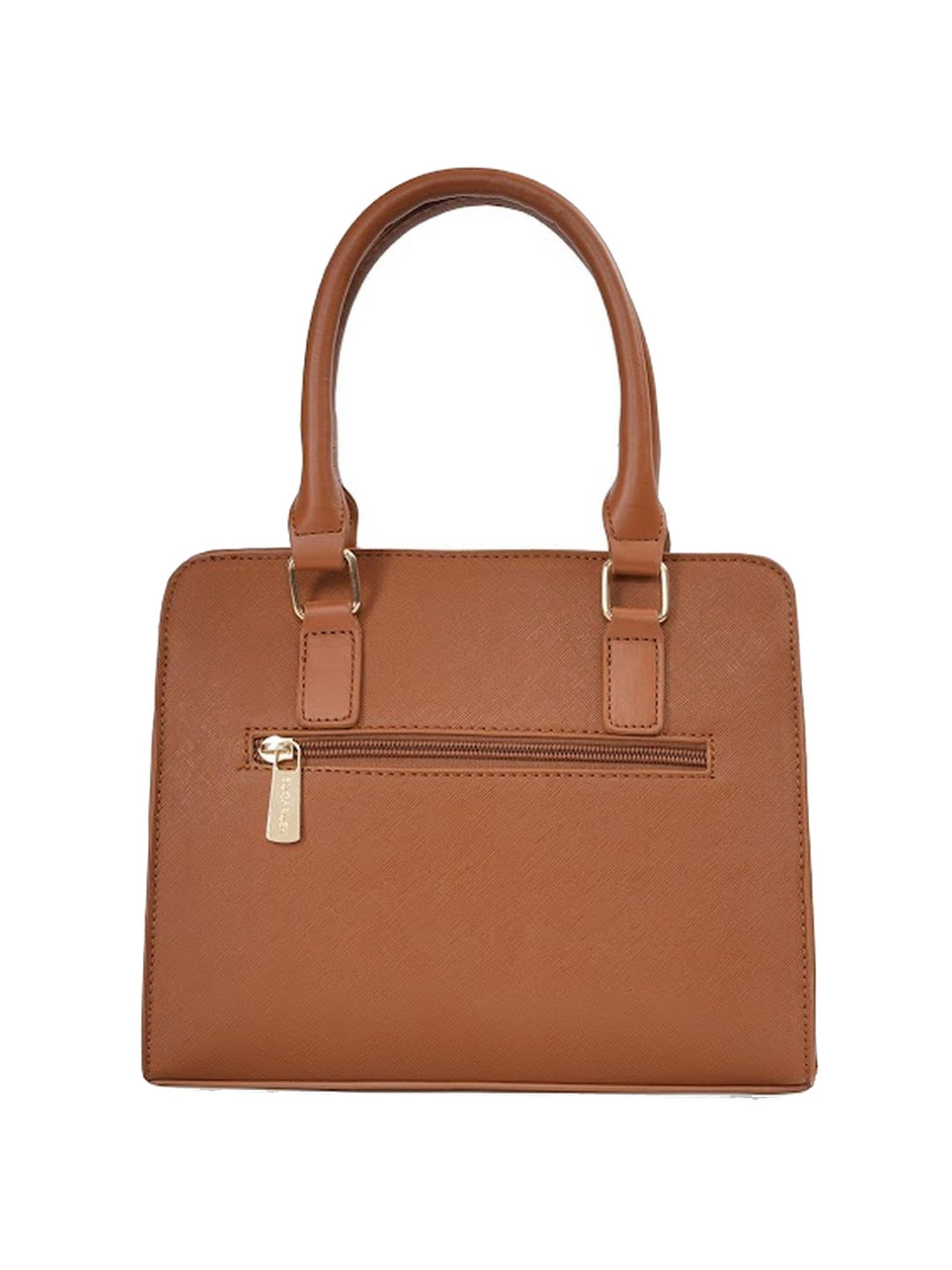 Sugarush Elijaha Tan PU Solid Handbag