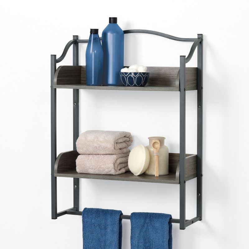 Bathroom Decorative Shelf Gray - Zenna Home