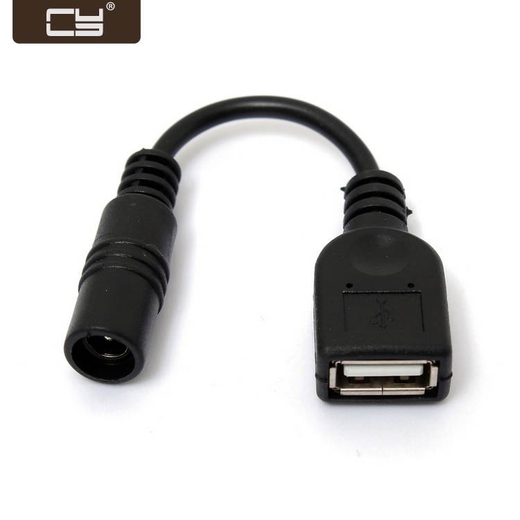 CY 5V USB Female to DC Power Jack 5.5 2.1mm Charge Adpter Cable for Cell Phone & Tablet PW-155
