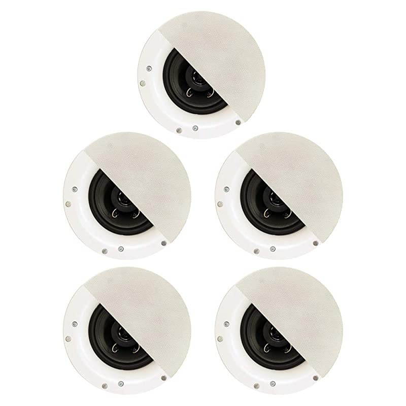 Audio R192 Frameless in Ceilingin Wall 5 Speaker Set 2 Way Home Theater Surround Speakers