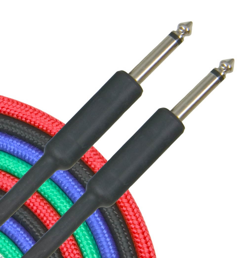 Musician's Gear Braided Instrument Cable 1/4" Black 30 ft.