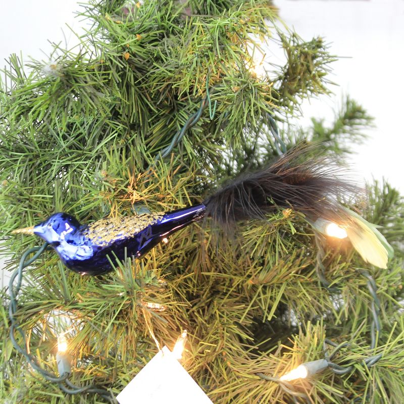 Inge Glas 2.0" Nightfall Bird Ornament Clip-On Christmas  -  Tree Ornaments