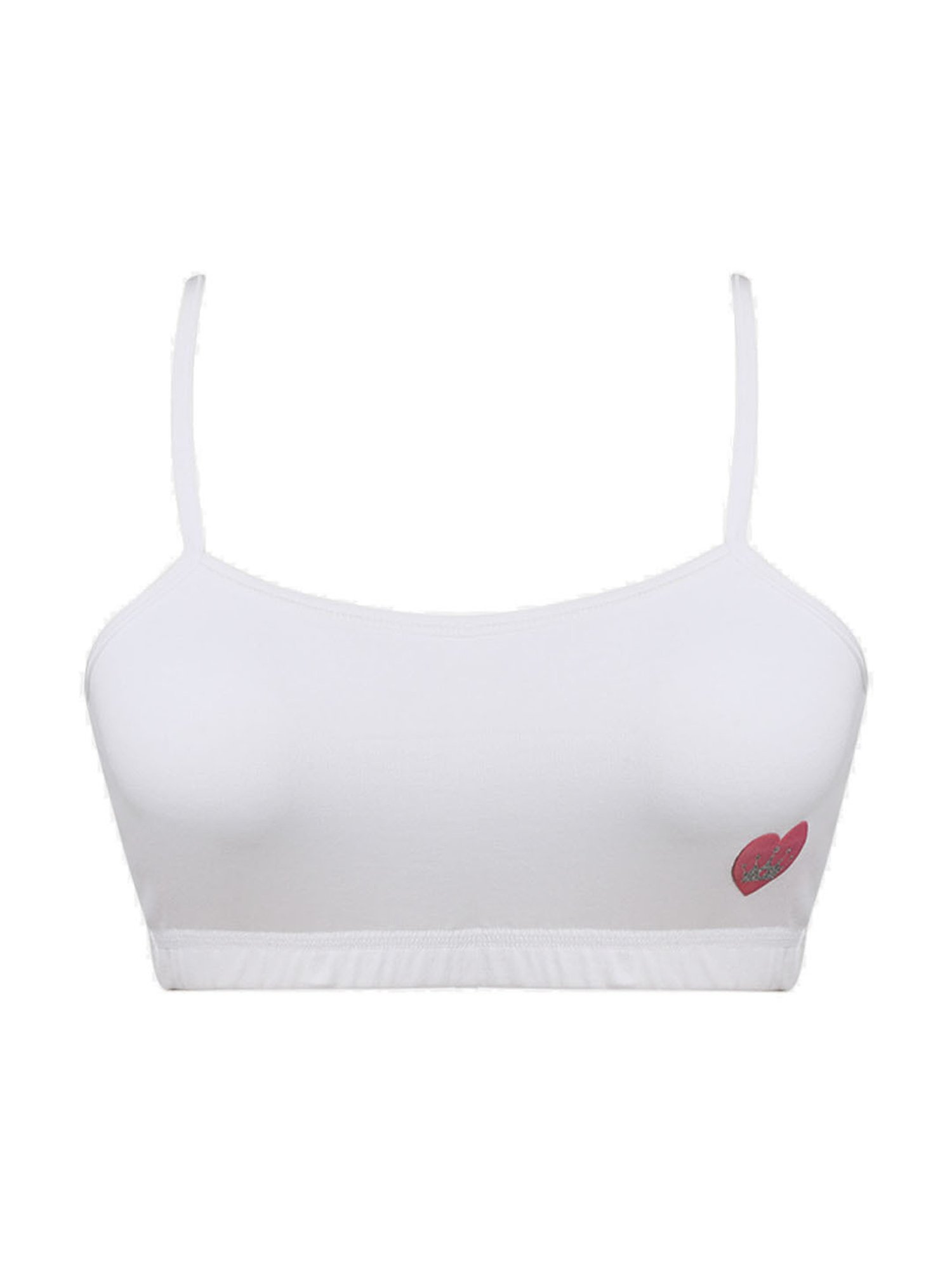 Sillysally Kids Solid White Bra (Pack Of 3)