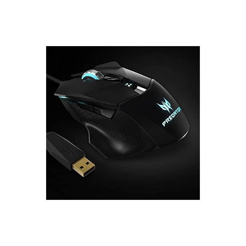 Predator Cestus 310 Gaming Mouse: 4200 On-The-Fly DPI - Breathing Backlit - 6 Button Design - Pixart 3519 Sensor - Black (PMW910)