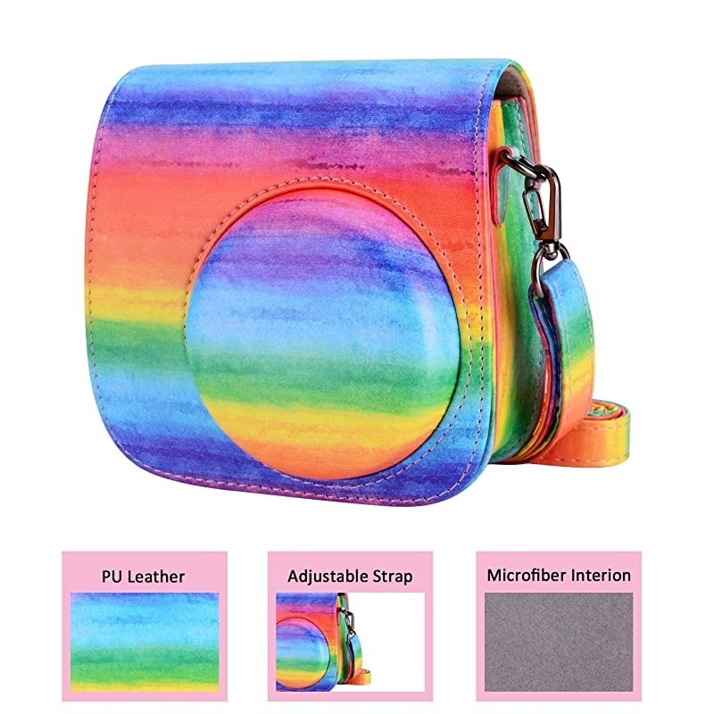 Instax Mini 9 Camera Accessories for FujiFilm Instax Mini 9 8 8+ Camera with Mini 9 Case/Album/Selfie Lens/Filters/Wall Hang Frames/Shoulder Strap (12 in 1 Fantasy Mountain Forest)