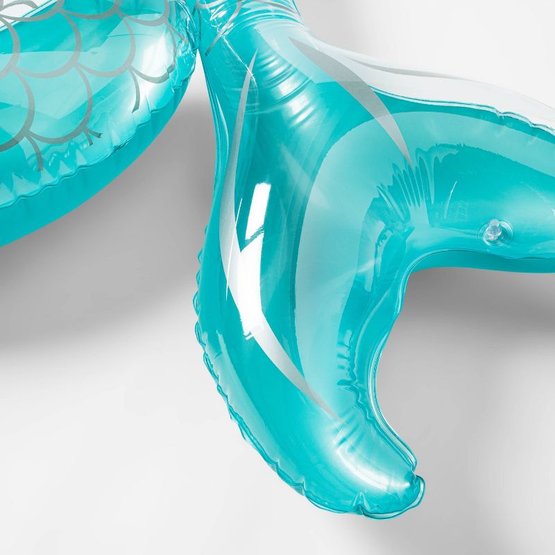 Mermaid Tail Pool Float Metallic Blue - Sun Squad™