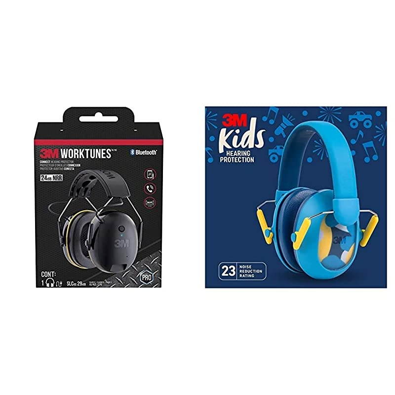 WorkTunes Connect Hearing Protection &  Kids Hearing Protection Plus, Blue