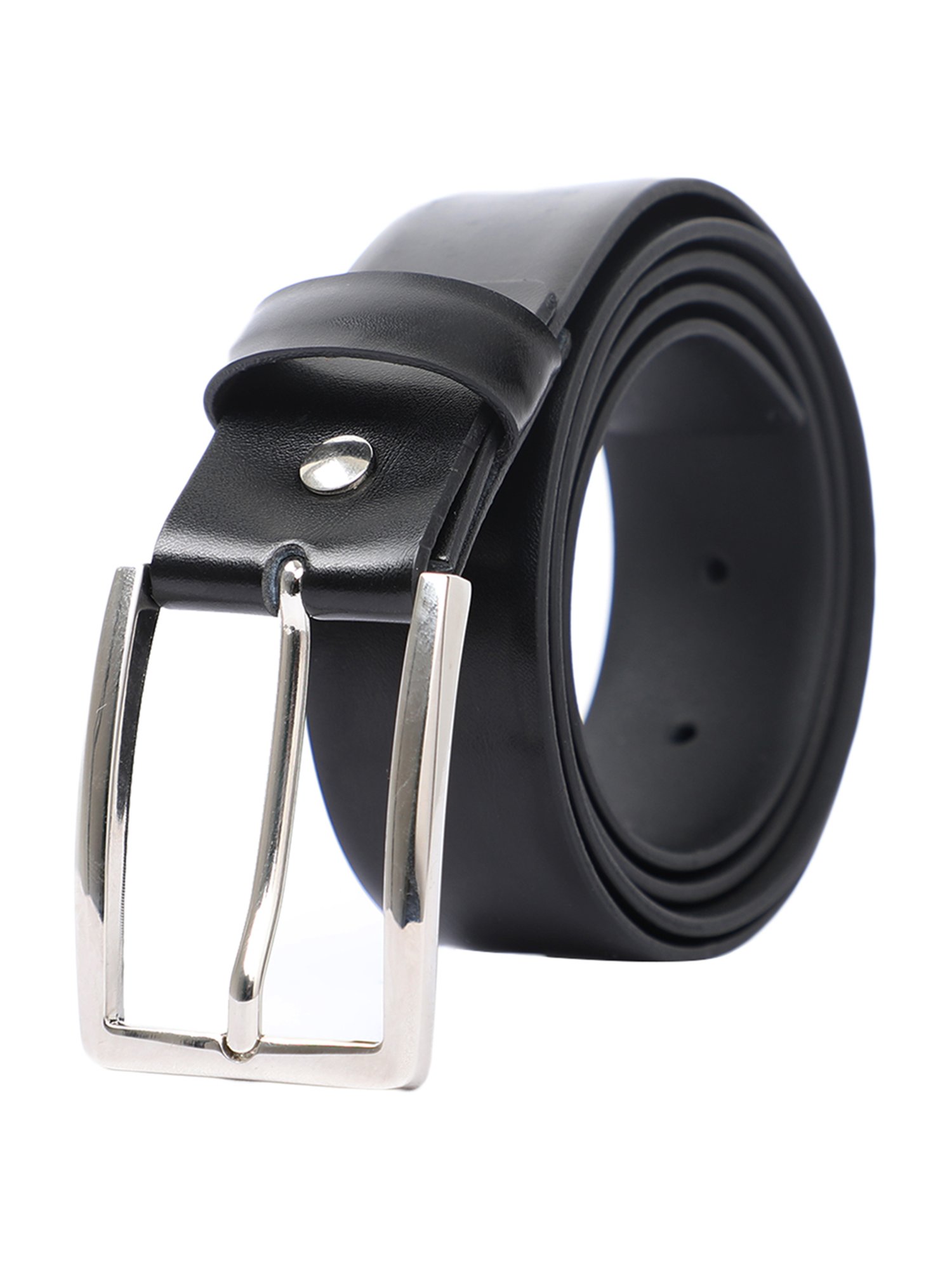 BULCHEE Black Leather Formal Belt for Men