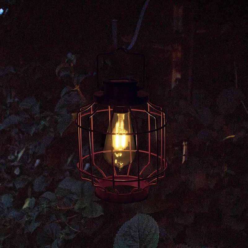 2pk Portsmouth Edi-Sol Outdoor Lantern Rust - Echo Valley