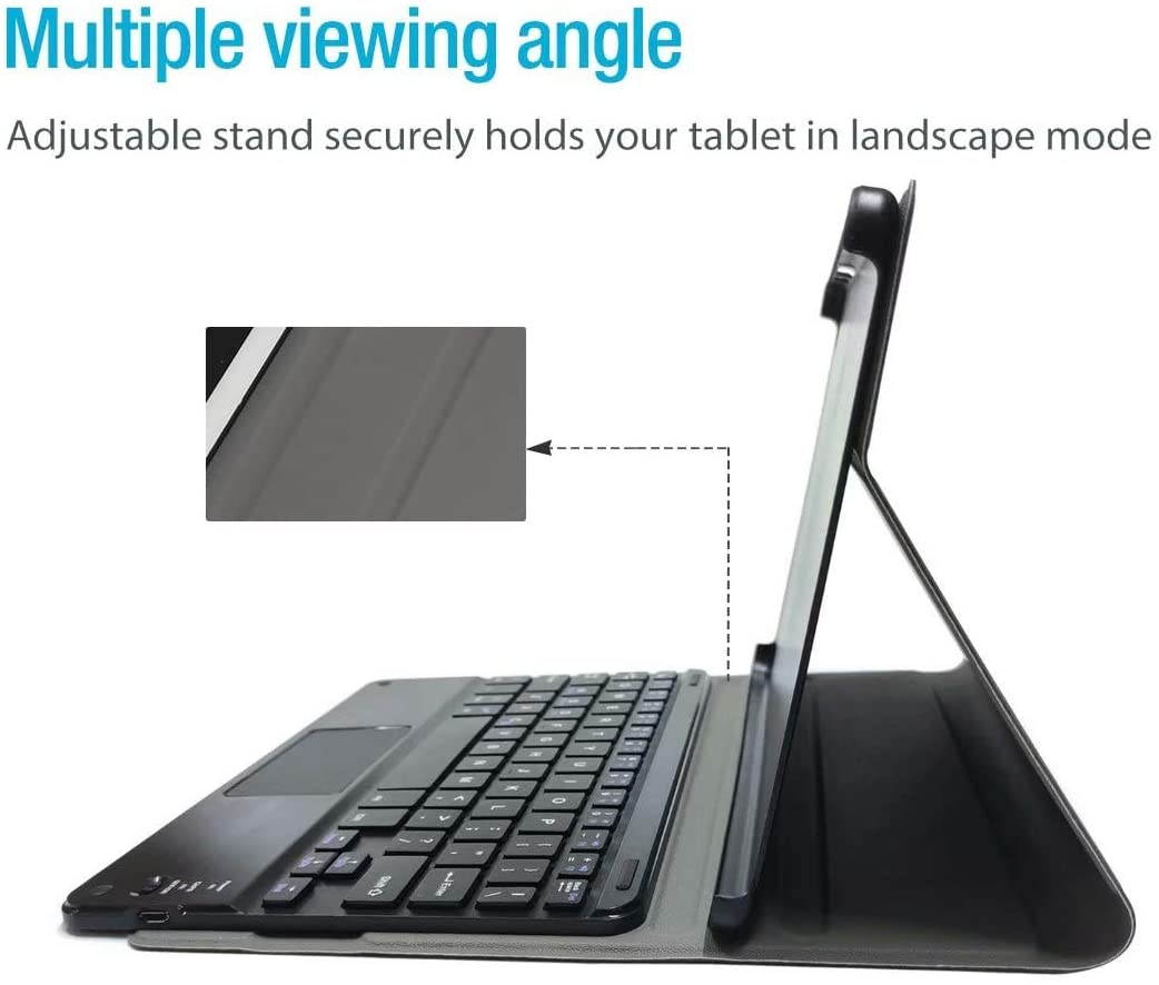 Keyboard Case for Samsung Galaxy Tab S7 Plus 12.4 inch 2020 Removable Wireless Keyboard Trackpad with Leather Cover for Samsung Galaxy Tab S7+ Mdoel SM-T970 / T975 / T976