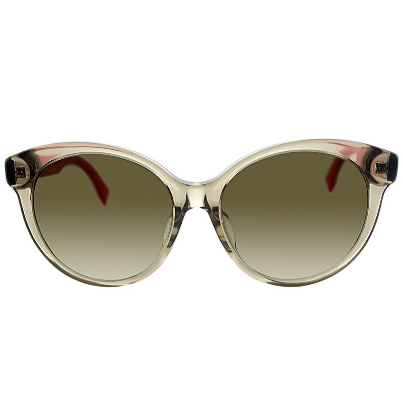Fendi  7TL Womens Round Sunglasses Brown Translucent 55mm