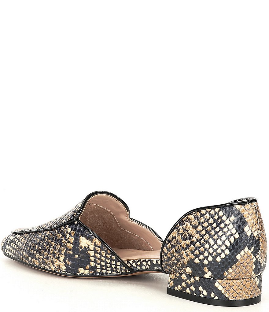 Preston & York Shannon Snake Print d'Orsay Flats