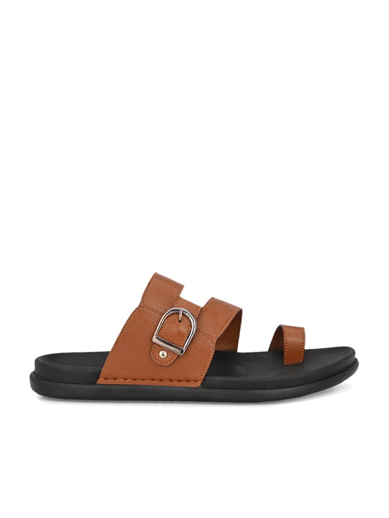Hitz Men's Tan Toe Ring Sandals