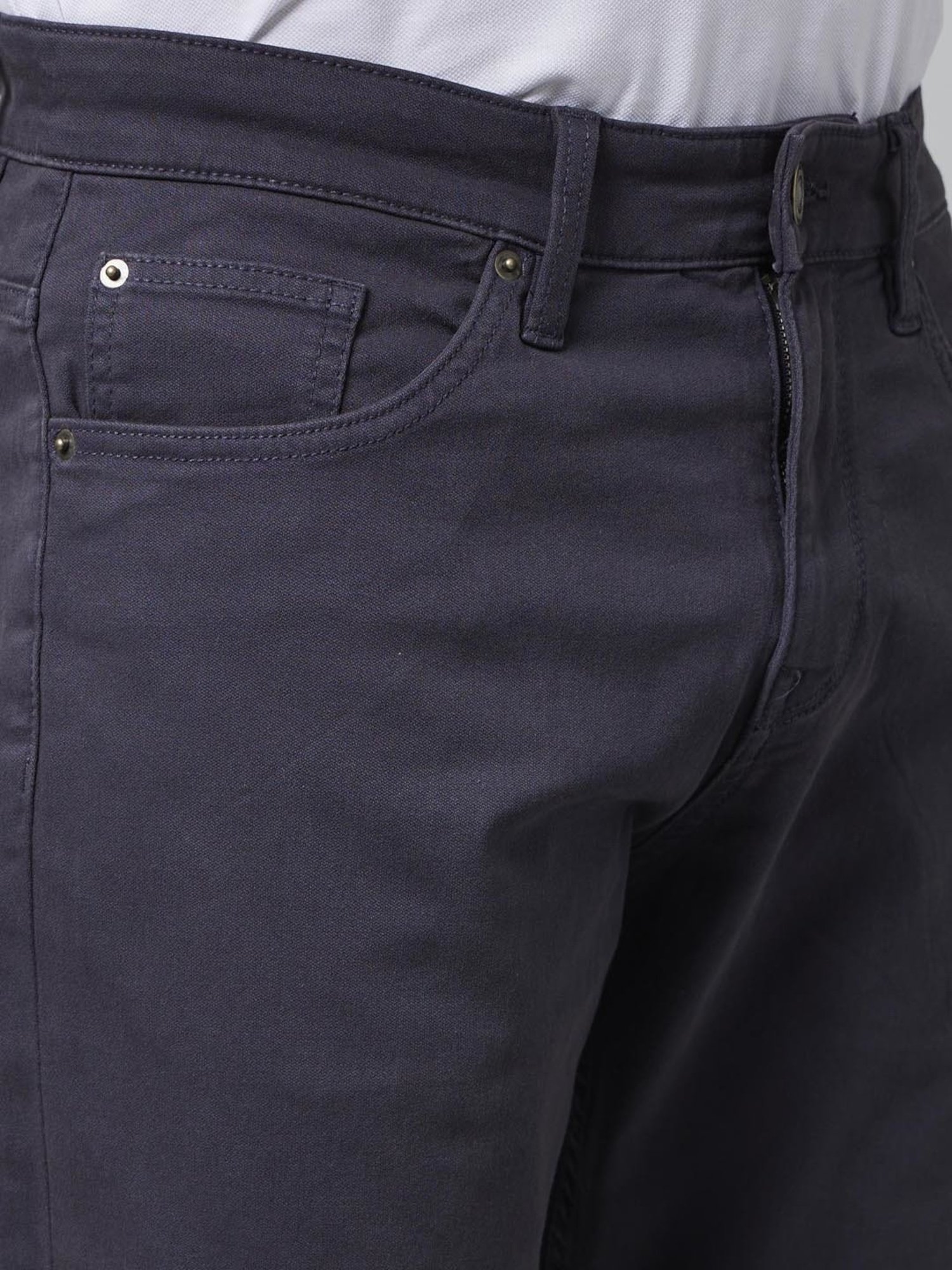 Celio* Navy Cotton Regular Fit Shorts