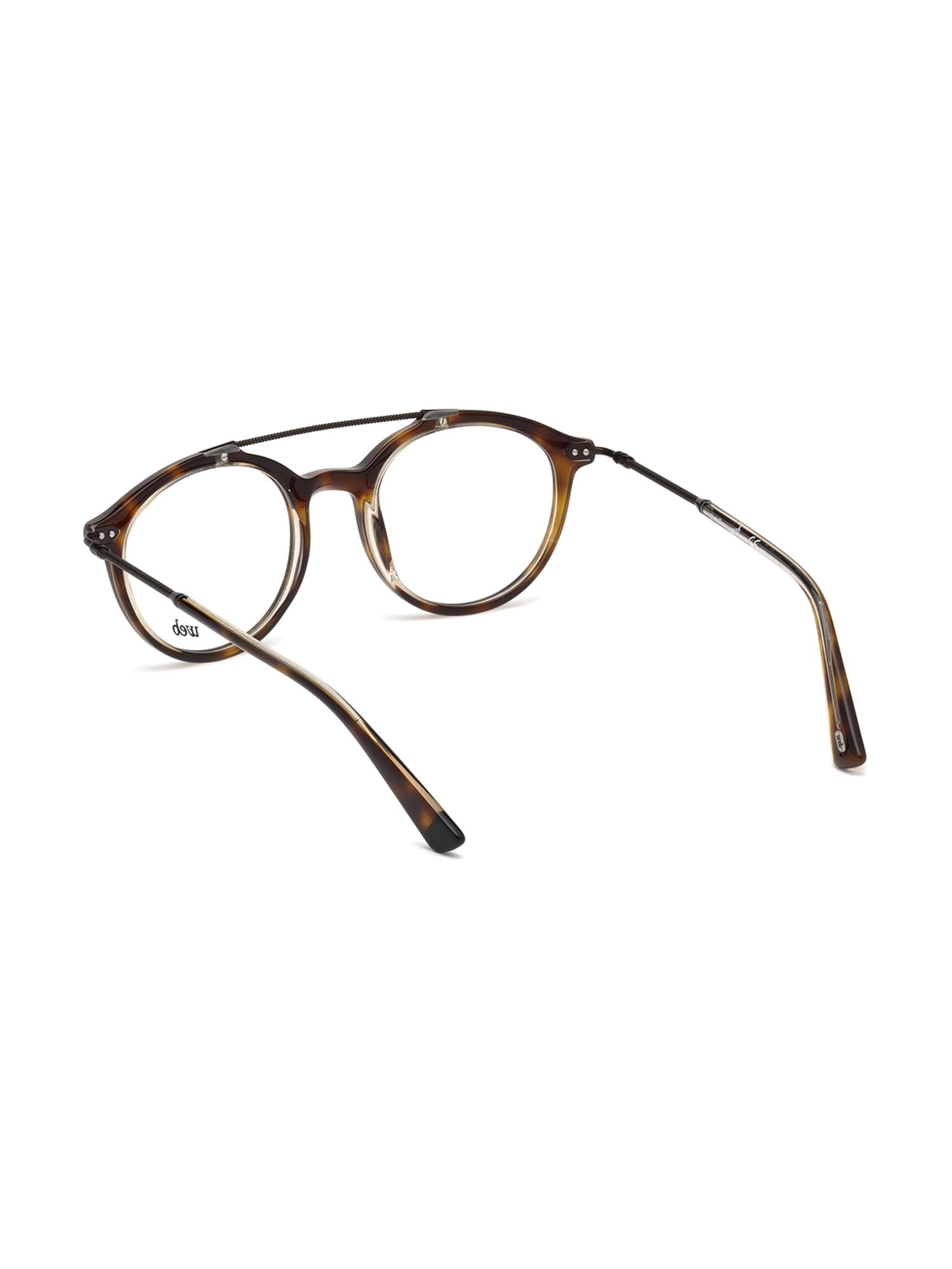 Web Eyewear Brown Round Eye Frames for Men