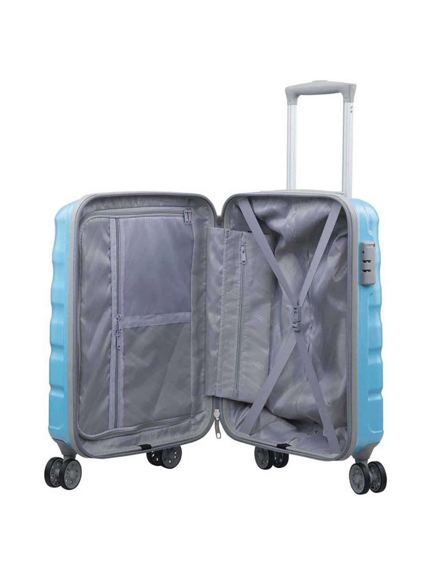 VIP Ceptor-pro Oscar Blue Textured Hard Cabin Trolley Bag - 36.5 cm