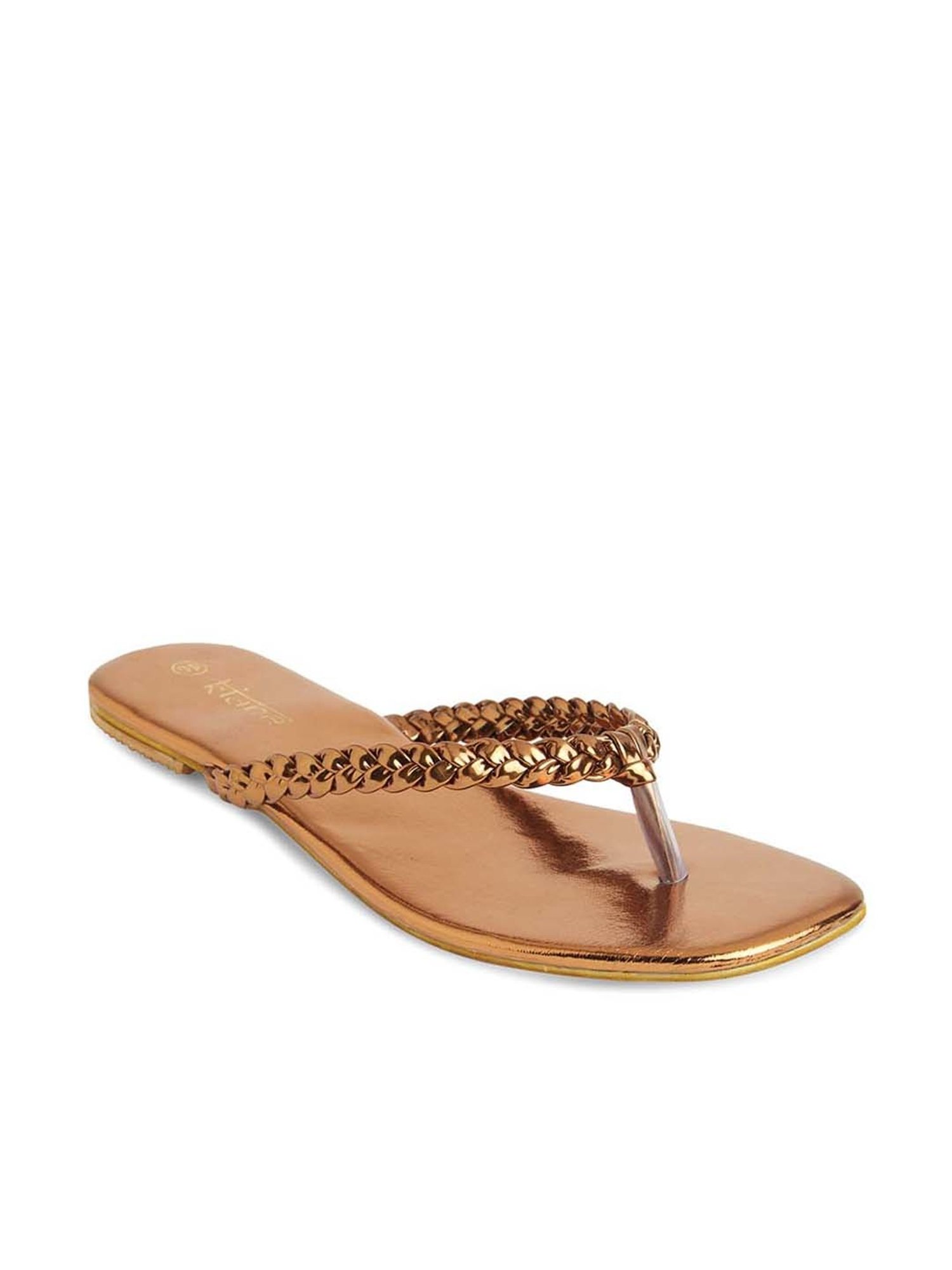 Kiana Women's Gold Thong Sandals