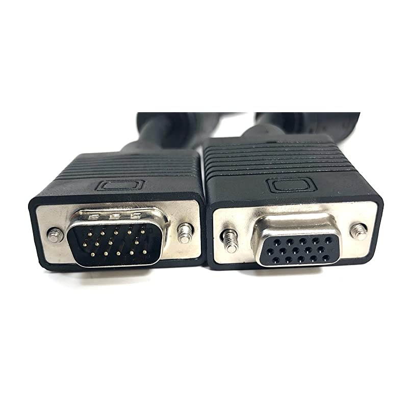 Connectors Inc 25 feet XSVGA Coaxial HD15 Male To Female Extension Cable Double Shield with Ferrites M05110GDS