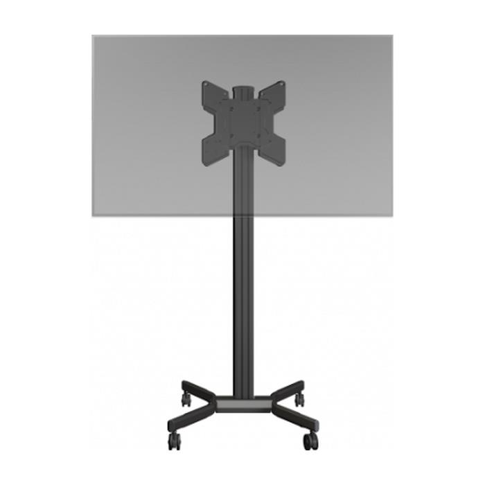 Mobile back-to-back display cart with height and tilt adjustment for 32" to 55" LED, LCD, or Plasma displays