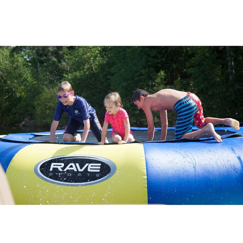 Costway 14 Ft Multicolored Trampoline Recreational Exercise w/ Safety Net Ladder