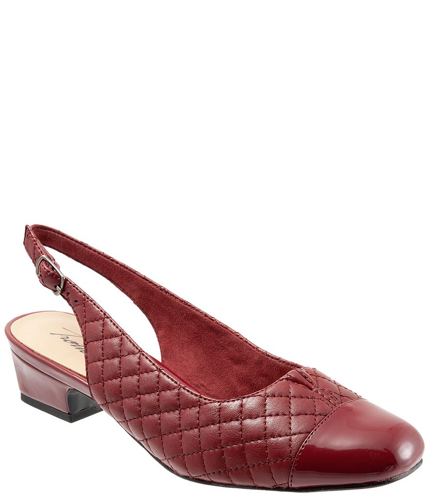 Trotters Dea Quilted Leather Sling Pumps
