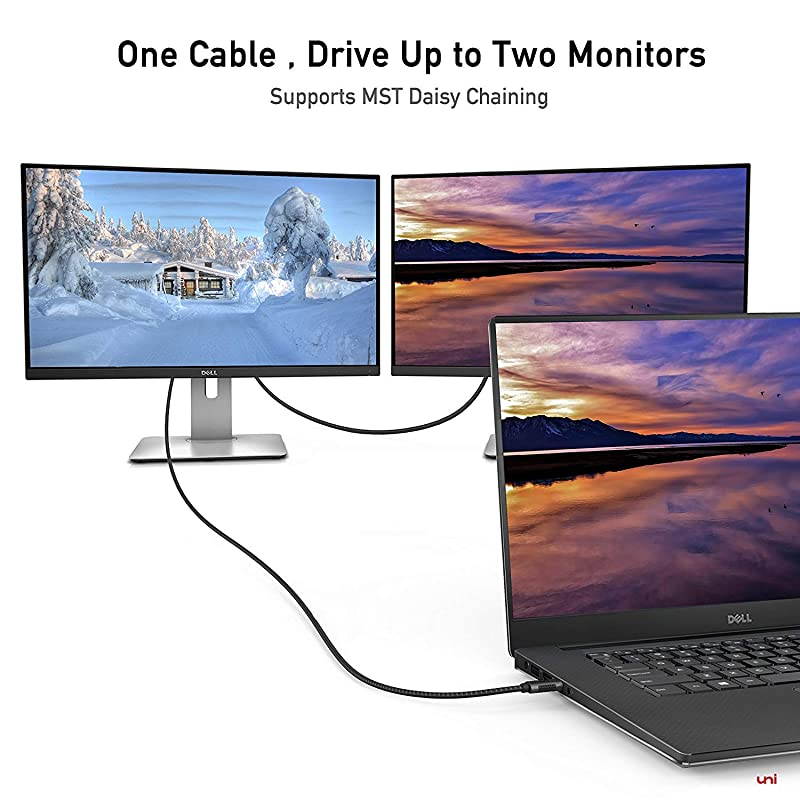 USB C to DisplayPort Cable 4K60Hz6ft  Thunderbolt 3 to DisplayPort Cable Compatible for MacBook Pro 201920182017 MacBook AiriPad Pro 20192018 XPS 15 Surface Book 2 and More Gray