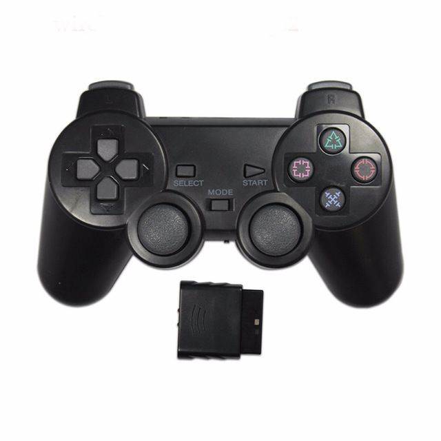 Transparent Color Wireless Gamepad For Sony PS2 2.4G Vibration Joystick Blutooth Controller For Playstation 2 Joypad
