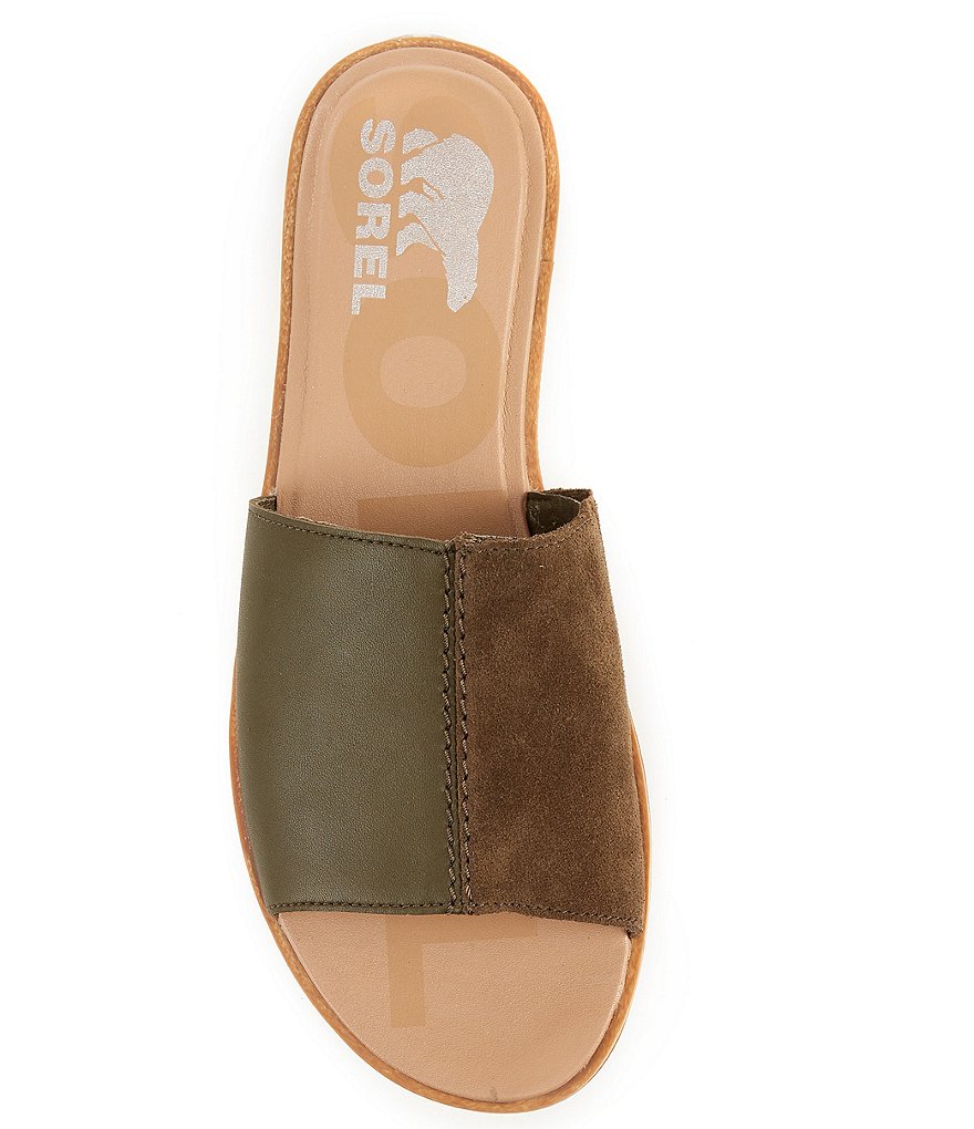 Sorel Ella2 Leather Suede Block Slides