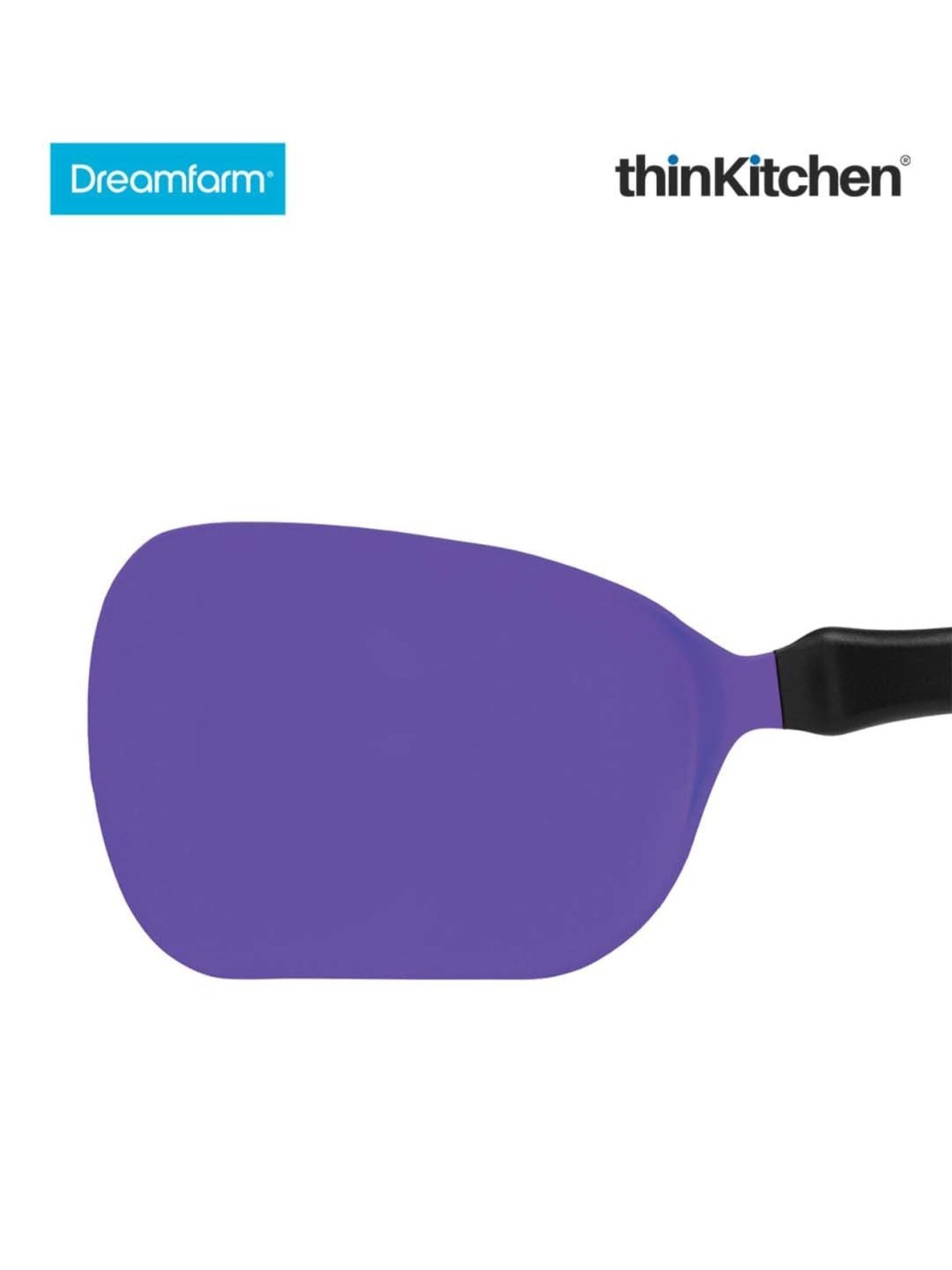 HAZEL Silver Stainless Steel Spatula with Beveled Edge