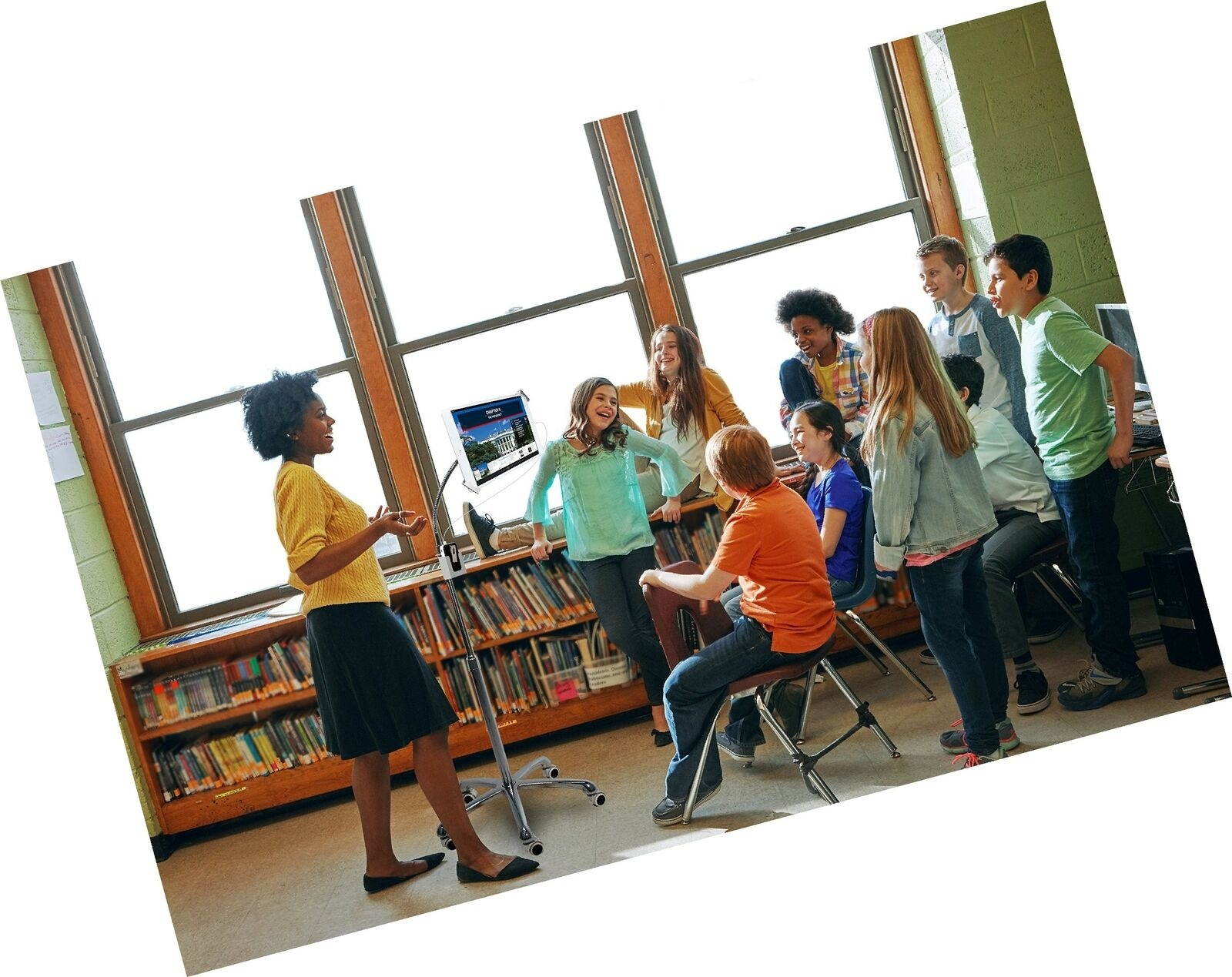 CTA Digital: Heavy-Duty Height-Adjustable, Rotating Tablet Stand with Securit...