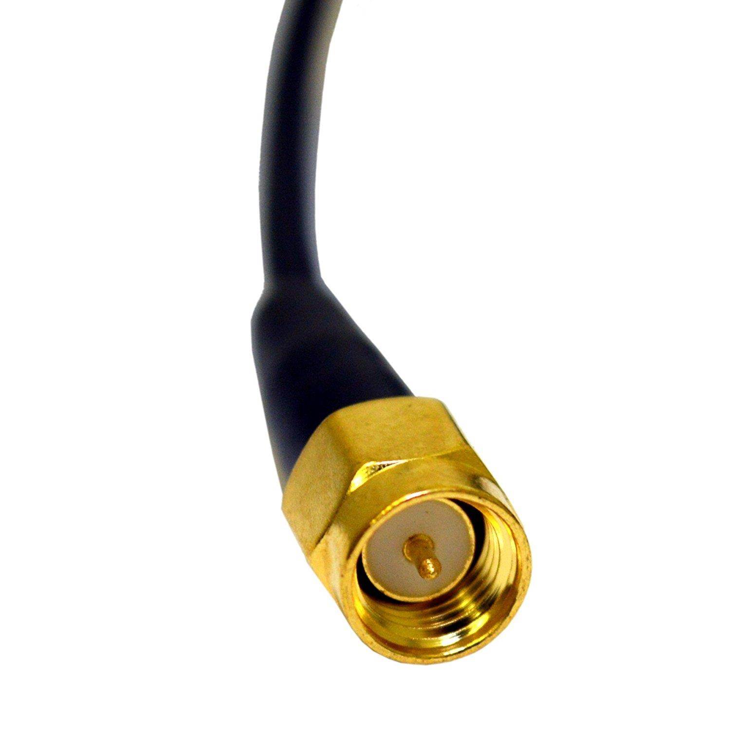 HQRP Wired External Antenna 433Mhz GSM 2dbi SMA plug 3m with CMMB Patch Aerial for Spring Antenna Arduino Robot Wireless RF Transceiver Module CC1101 CC1101 433MHz plus HQRP UV Meter