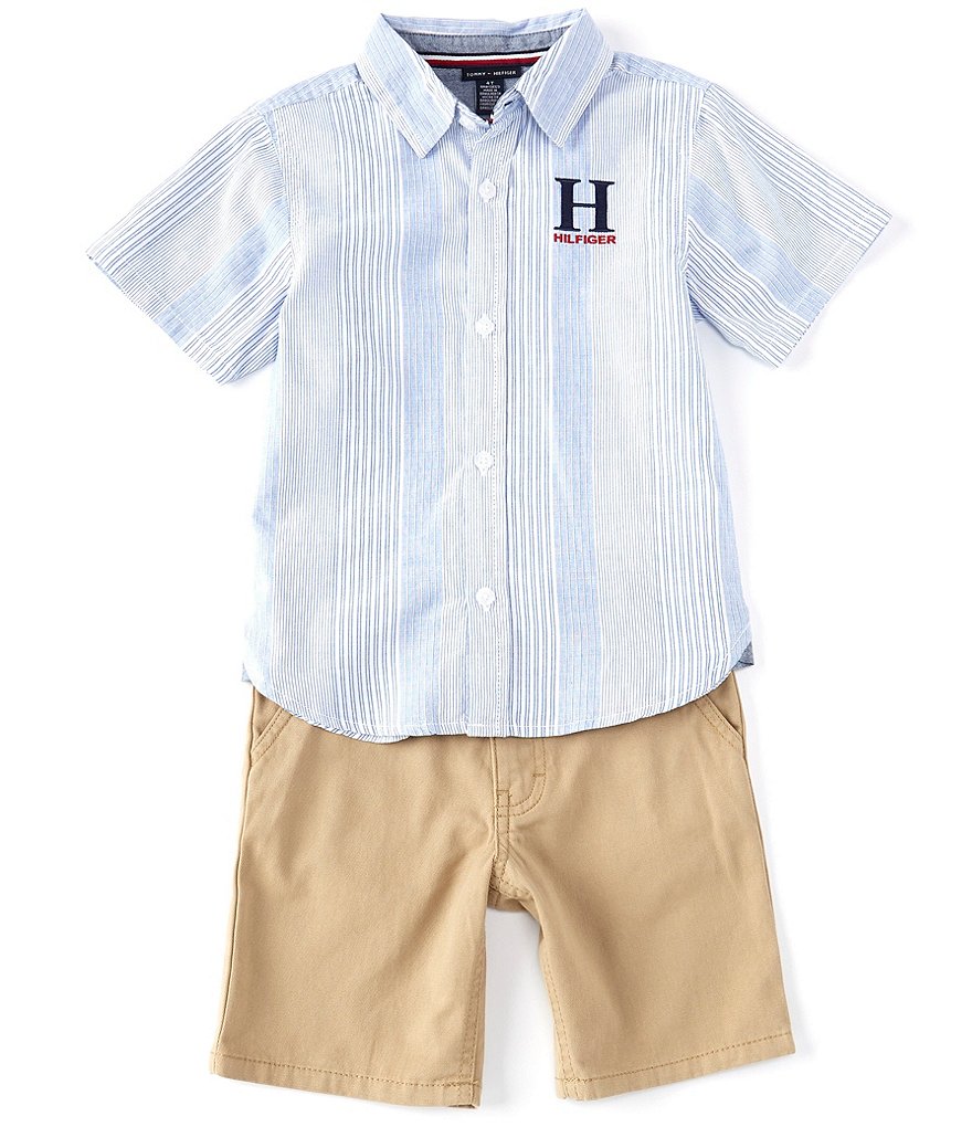 Kinetic by Class Club Little Boys 2T-7 Short-Sleeve Play Hard Performance Tee and Shorts Set