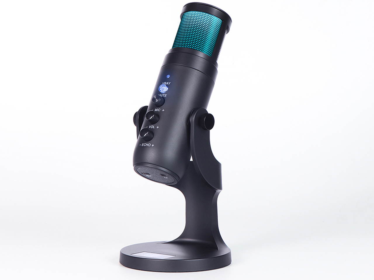 RGB ambient light Condenser Microphone with Professional Sound Chipset for Lives treaming/GamingRecording/Voice Over USB Condenser Microphone for PC, PS4 and Mac(adjustable RGB dynamic light effect)