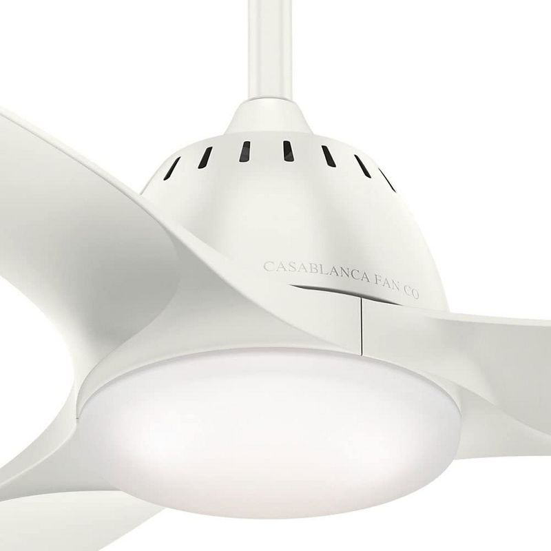 Hunter Fan Company Casablanca Wisp 44 Inch 3 Speed Modern Indoor Ceiling Fan with LED Lights, Remote Control, and 3 Blades, White