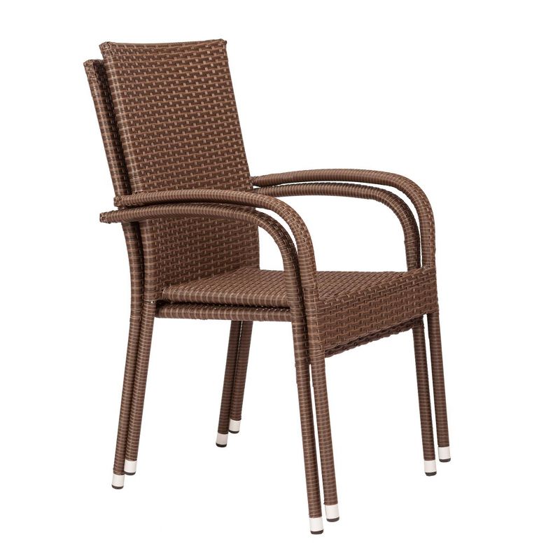 Morgan 4pk Outdoor Patio Wicker Chair - Balkene Home