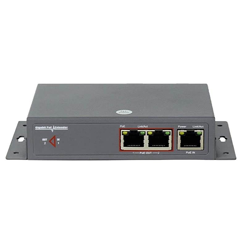PoE Extender Ethernet 2 Port Switch Gigabit 30W  PoE+ Extender NetworkRepeaters IEEE 8023af Compliant