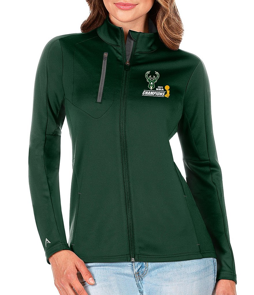 Antigua Women's Milwaukee Bucks 2021 NBA World Champions Generation Full-Zip Jacket
