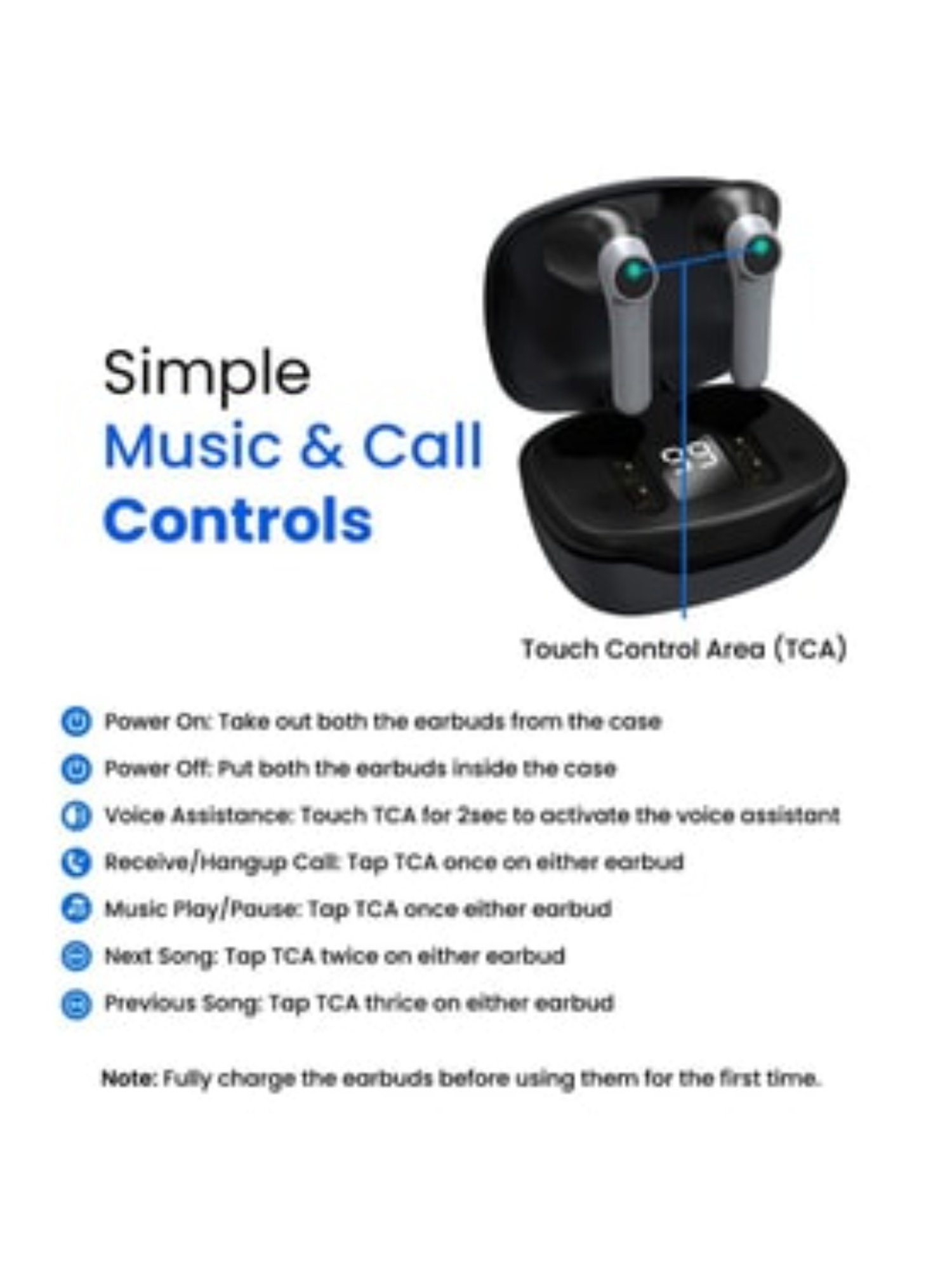 PTron Basspods 281 True Wireless Bluetooth Earbuds with Charging Case (Grey and Black)