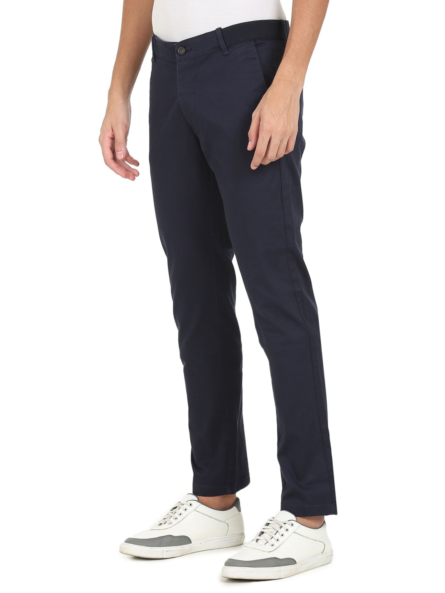 WES Casuals by Westside Olive Relaxed-Fit Mid-Rise Cotton Blend Joggers