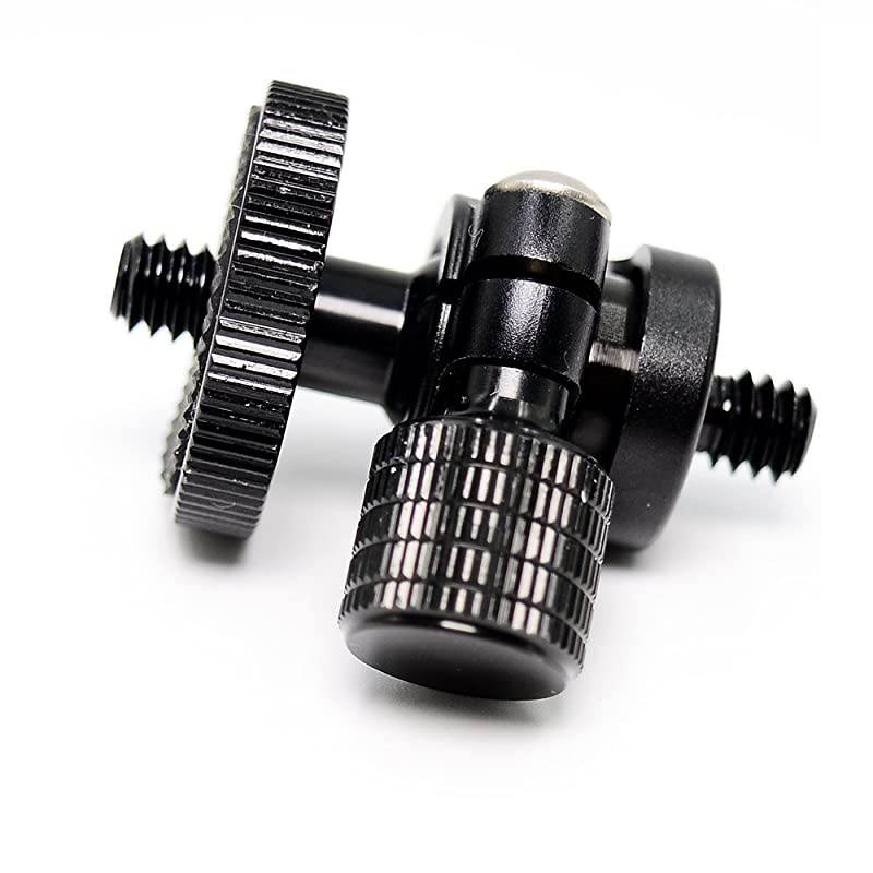 Mini Ballhead Camera Tripod Ball Head Mount and 1/4 to 1/4 Connector (1/4 to 1/4 Connector)