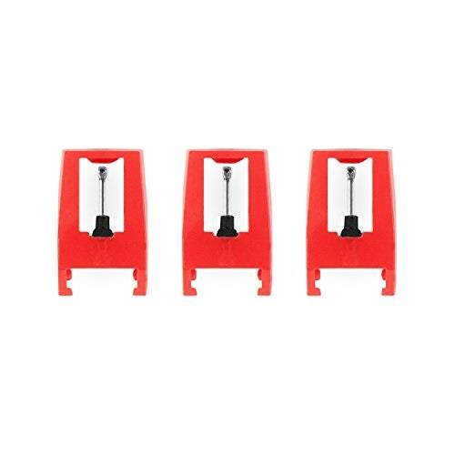 victrola itnplc1 3 pack turntable replacement needles for various record players white