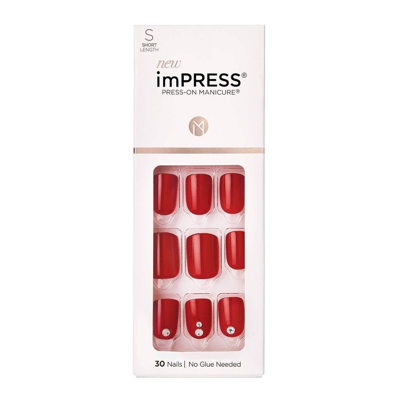Kiss Gel Fantasy False Nails - Burgundy - 28ct