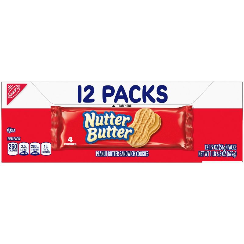 Nutter Butter Peanut Butter Sandwich Cookies - 22.8oz / 12ct