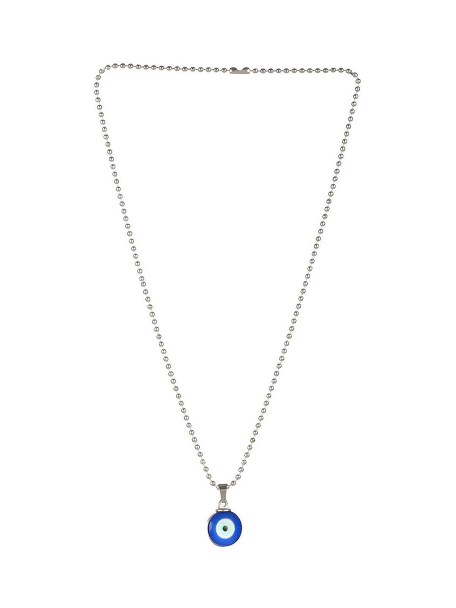 Bold by Priyaasi Evil Eye Silver-Plated Chain Necklace for Men
