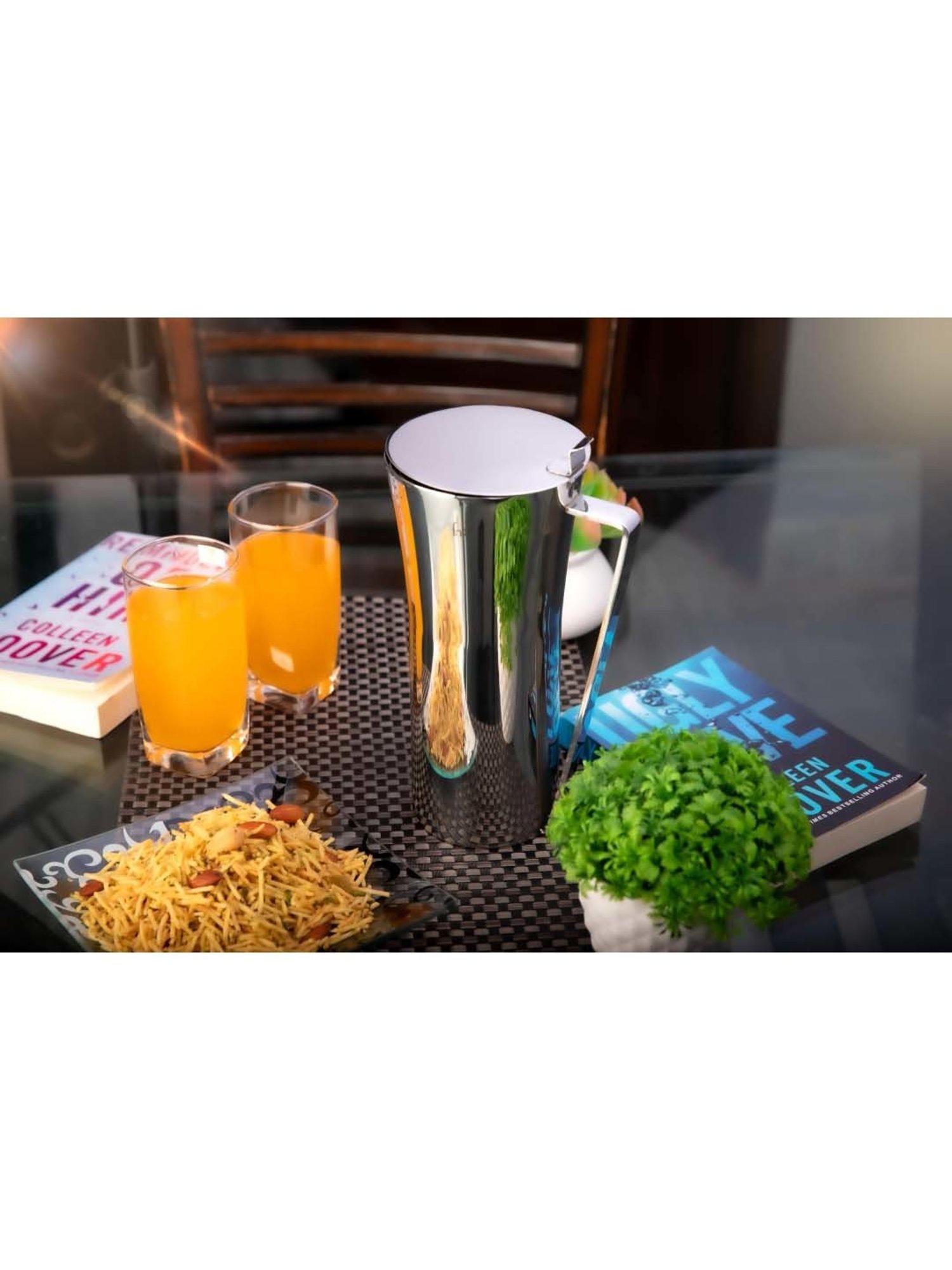 Borosil Silver Stainless Steel Wonder Jug (5700 ML)