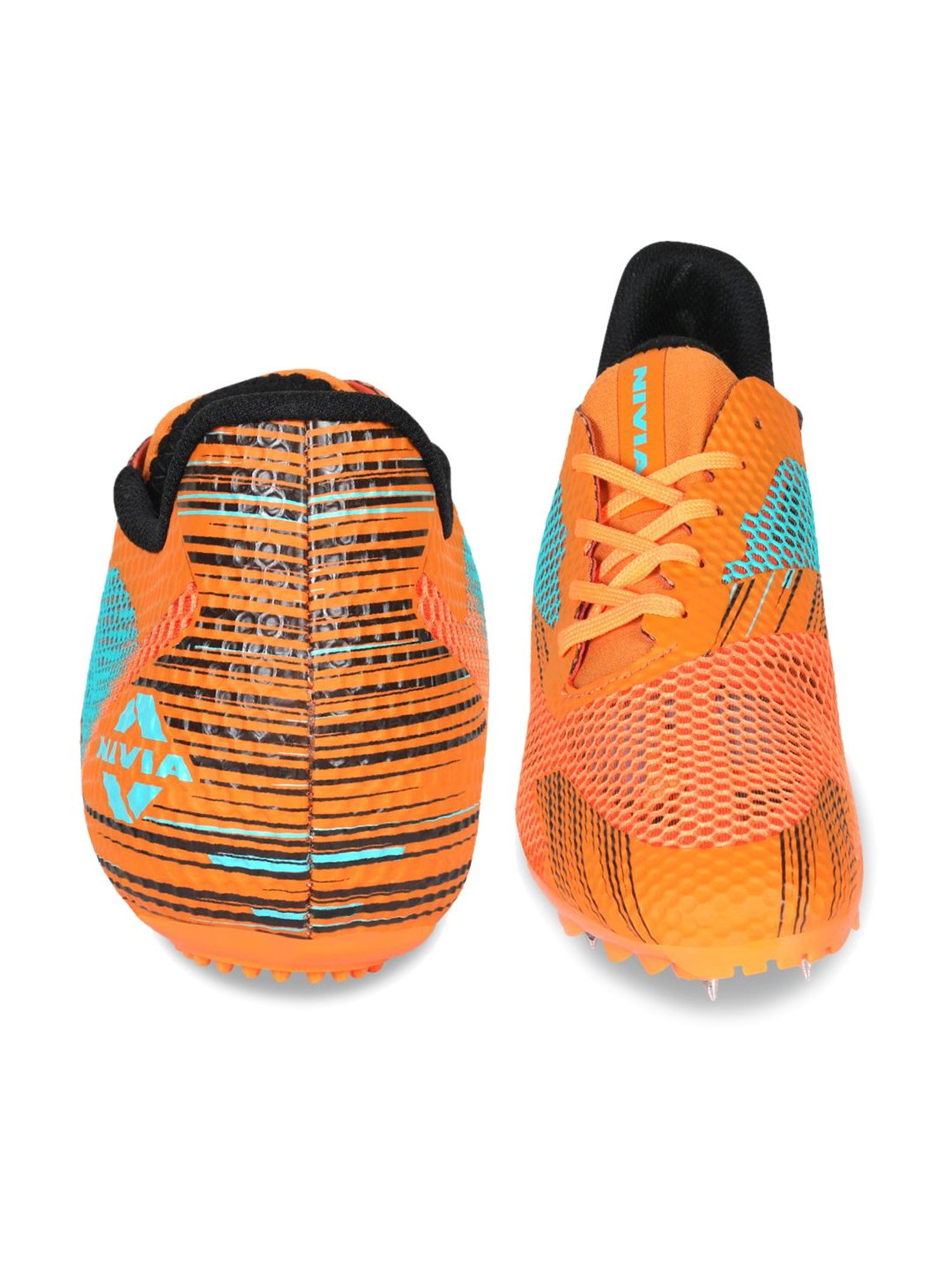 Nivia Men's Track and field-100 Orange Cricket Shoes