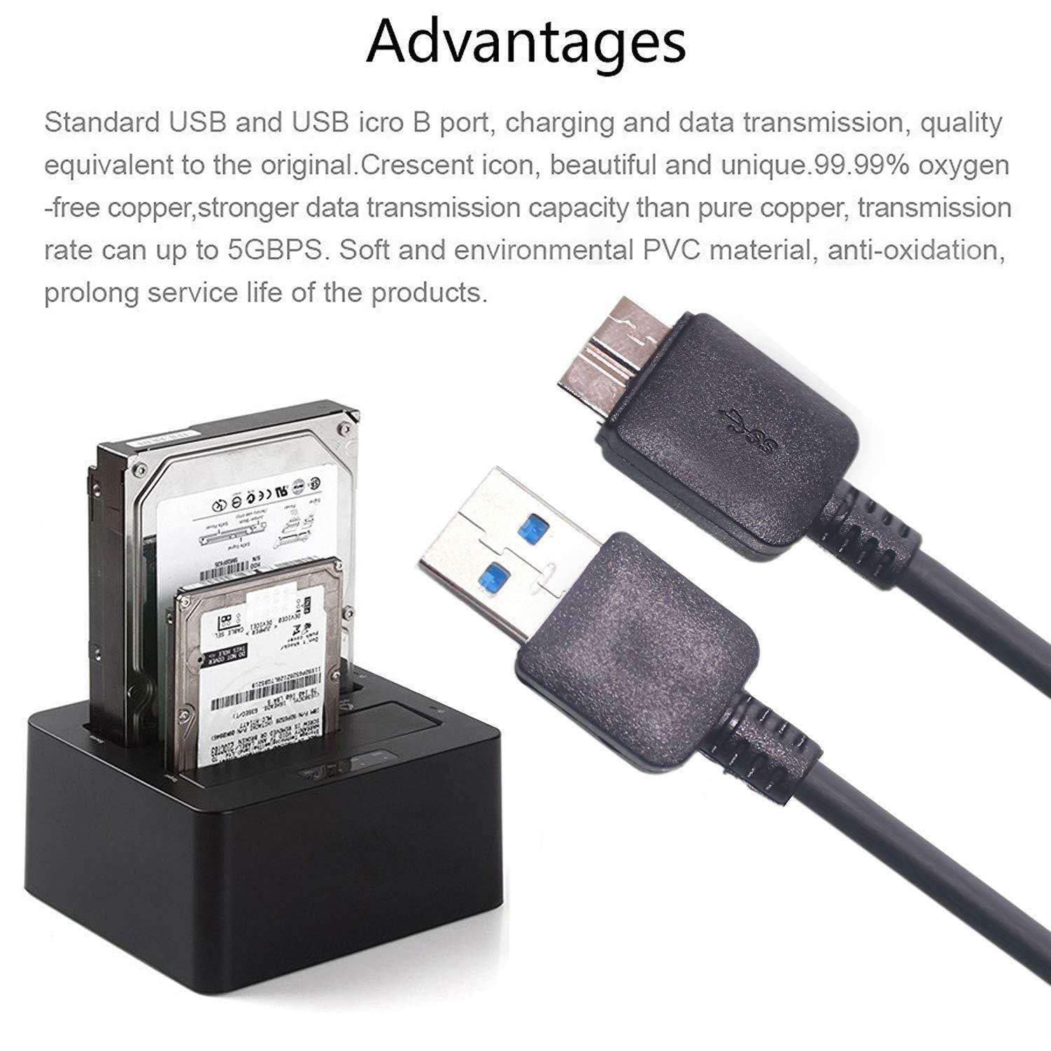 SaiTech IT USB 3.0 Cable A to Micro B high speed upto 5 Gbps data transfer cable for Portable External Hard Drive (SaiTech IT-015)